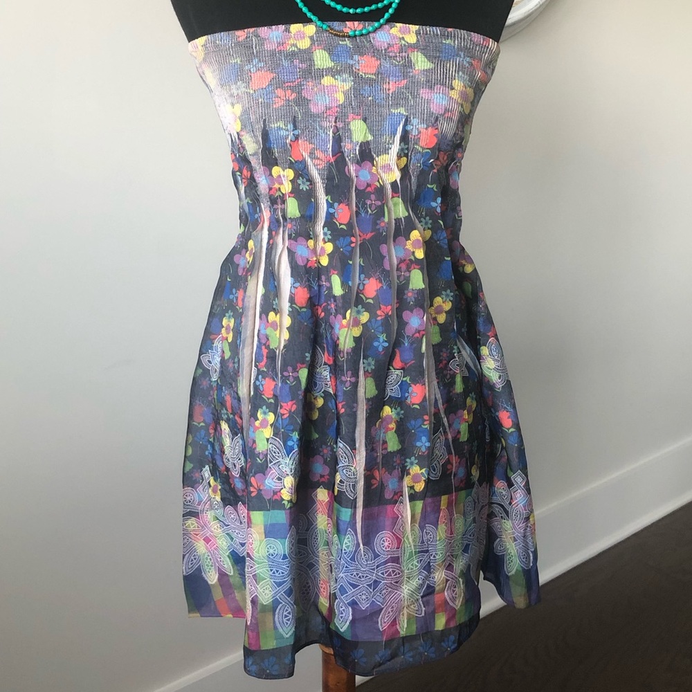 LAPIS GIRL Strapless Sun Dress Summer Swim Coverup